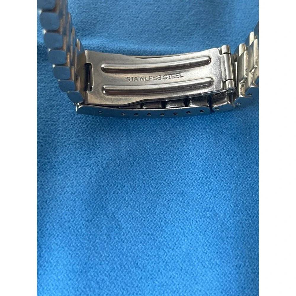 Vintage Perry Ellis Rectangular Silver Tank Watch (PC21S Movement)